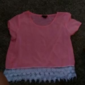 A seethrough crop top.